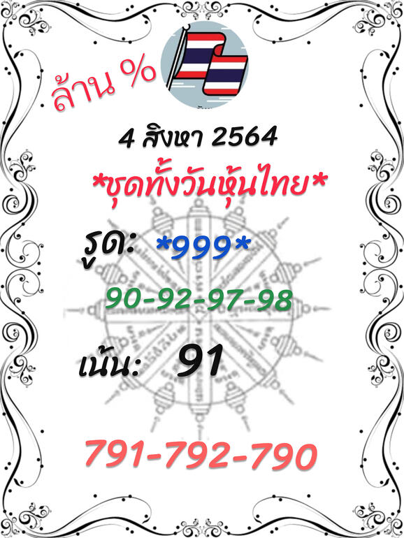 หวยฮานอย 4/8/64 ชุดที่ 7