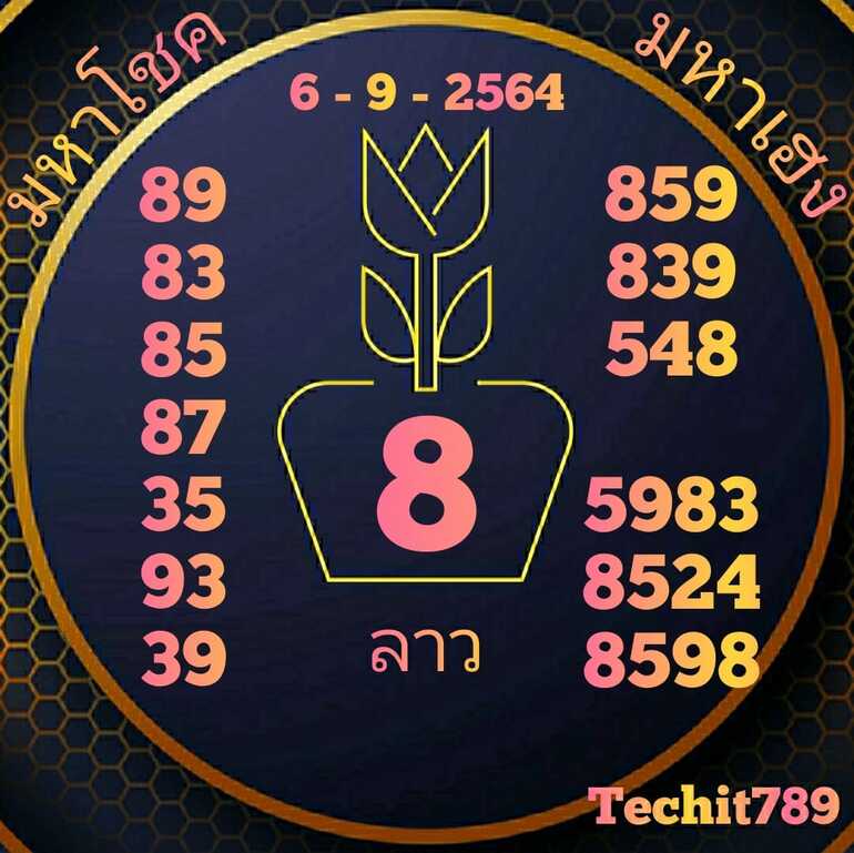 หวยลาว 6-9-64 ชุดที่ 8