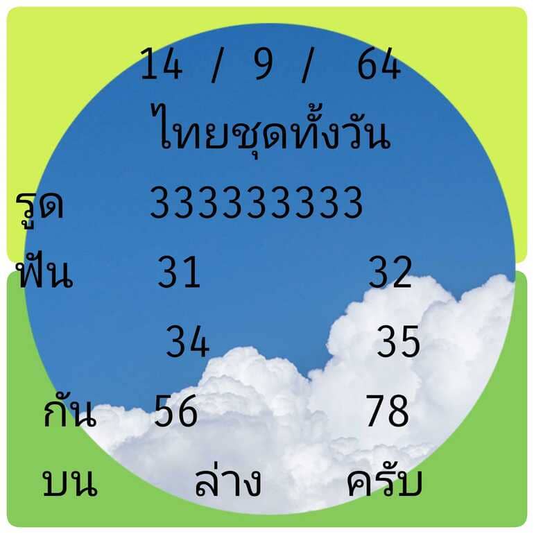 หวยหุ้น 14/9/64 ชุดที่ 9