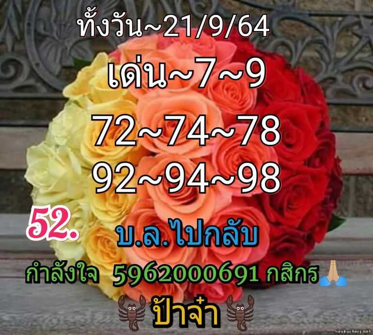 หวยหุ้น 21/9/64 ชุดที่ 2