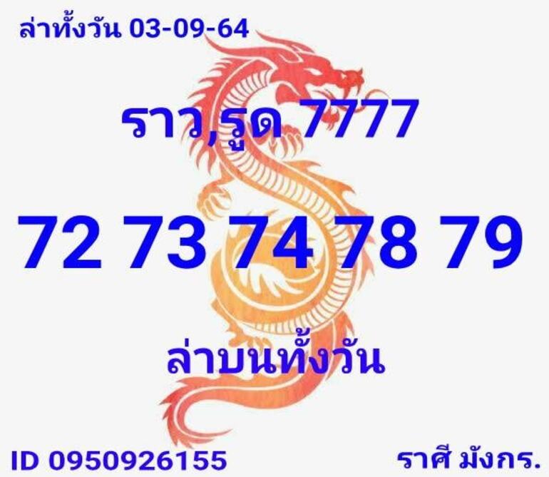 หวยหุ้น 3/9/64 ชุดที่ 2