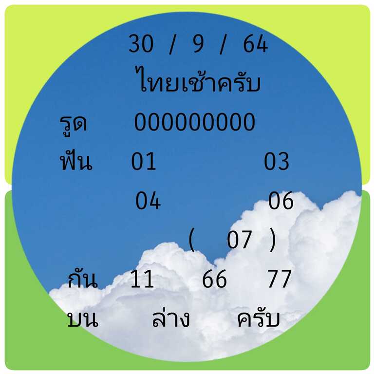 หวยหุ้น 30/9/64 ชุดที่ 4