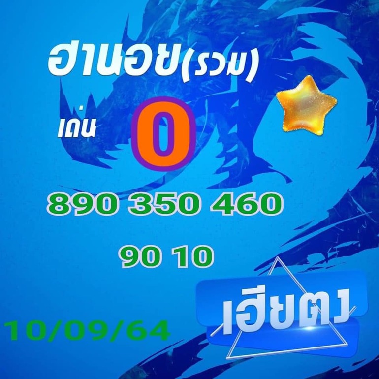 หวยฮานอย 10/9/64 ชุดที่ 7