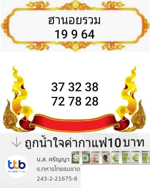 หวยฮานอย 29/9/64 ชุดที่ 9