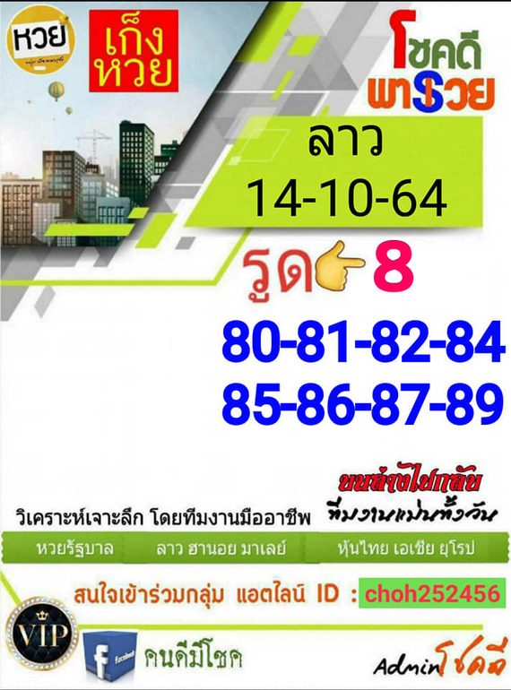 หวยลาว 14/10/64 ชุดที่ 5