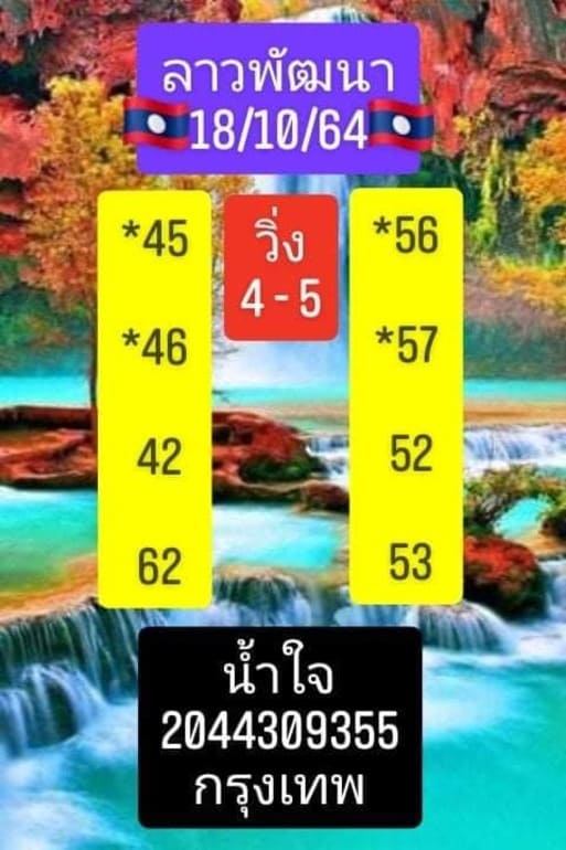 หวยลาว 18/10/64 ชุดที่ 4