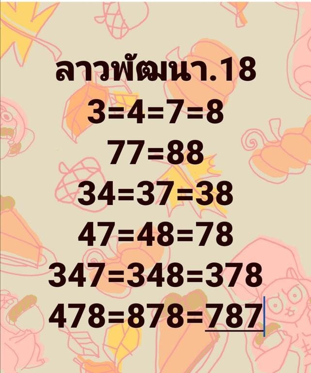 หวยลาว 18/10/64 ชุดที่ 8