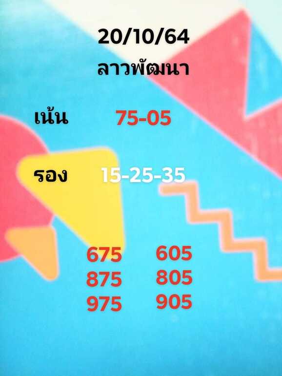 หวยลาว 20/10/64 ชุดที่ 3