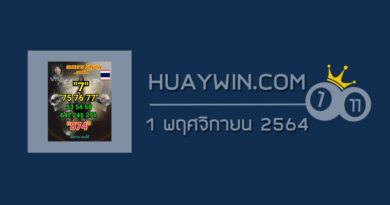 หวยลูกพ่อวิษณุกรรม 1/11/64