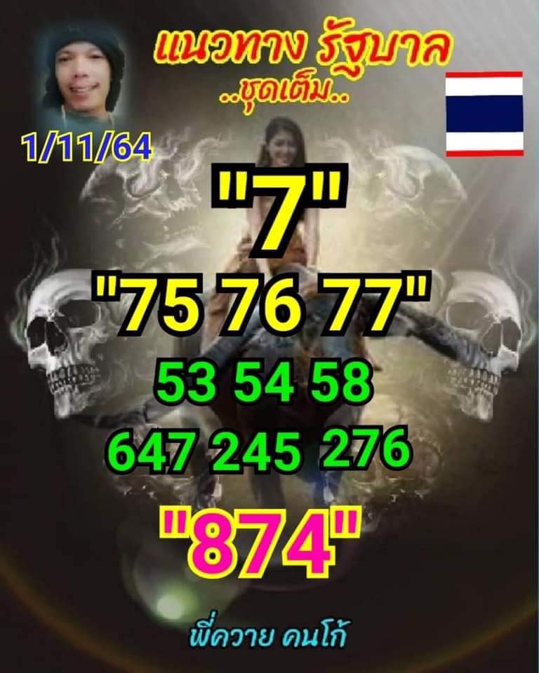 หวยลูกพ่อวิษณุกรรม 1/11/64