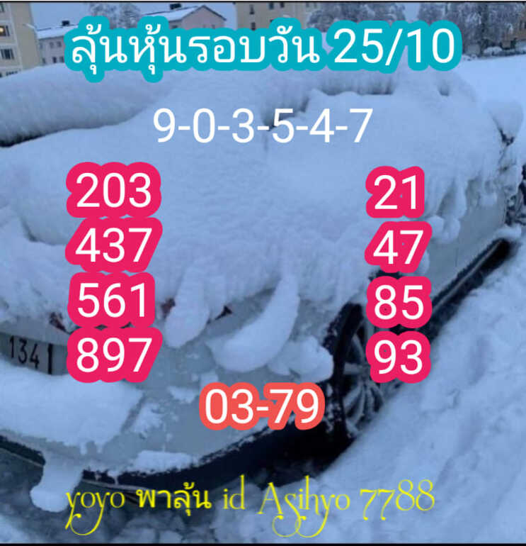 หวยหุ้น 25/10/64 ชุดที่ 1