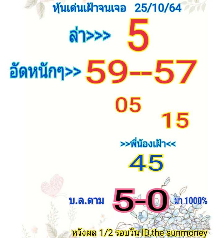 หวยหุ้น 25/10/64 ชุดที่ 4