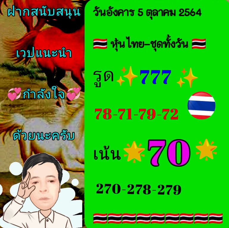 หวยหุ้น 5/10/64 ชุดที่ 1