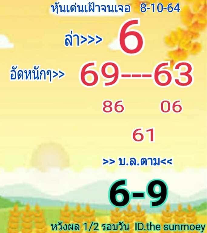 หวยหุ้น 8/10/64 ชุดที่ 6