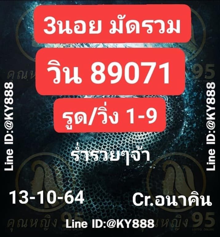 หวยฮานอย 13/10/64 ชุดที่ 7