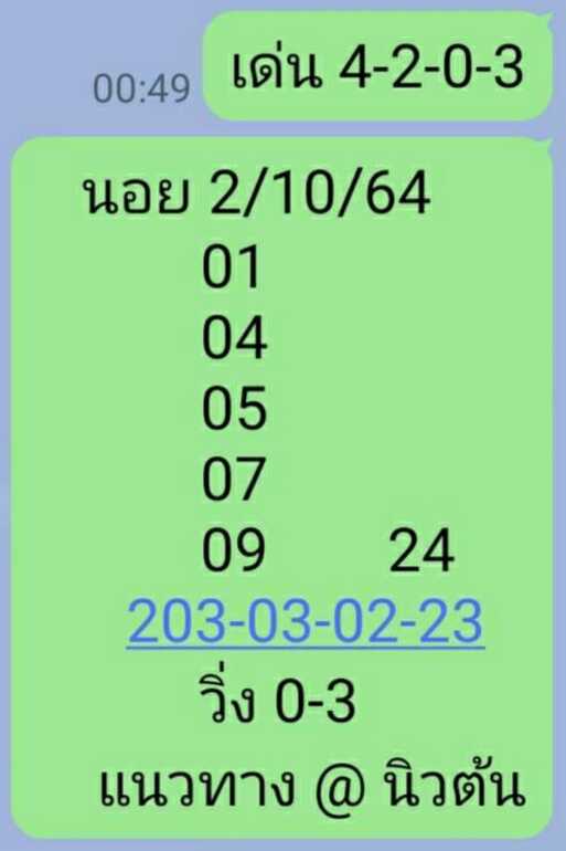 หวยฮานอย 2/10/64 ชุดที่ 6