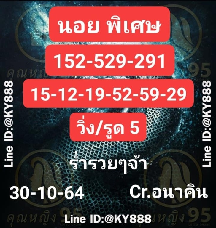 หวยฮานอย 30/10/64 ชุดที่ 7