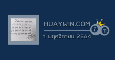 หวยทรัพย์เศรษฐี 16/11/64