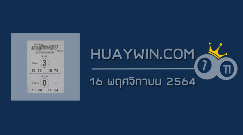 หวยม้าสีหมอก 16/11/64