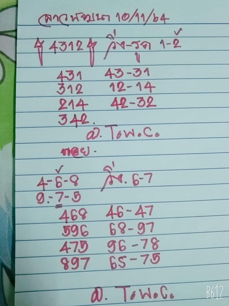 แนวทางหวยฮานอย 10/11/64 ชุดที่ 7