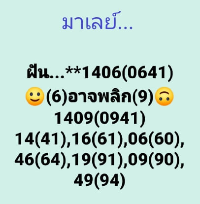 หวยมาเลย์วันนี้ 15/12/64 ชุดที่ 10