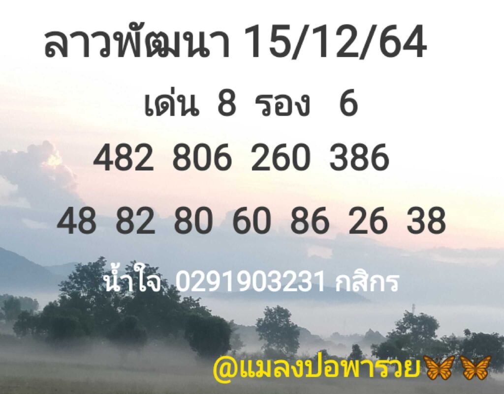 แนวทางหวยลาว 15/12/64 ชุดที่ 10