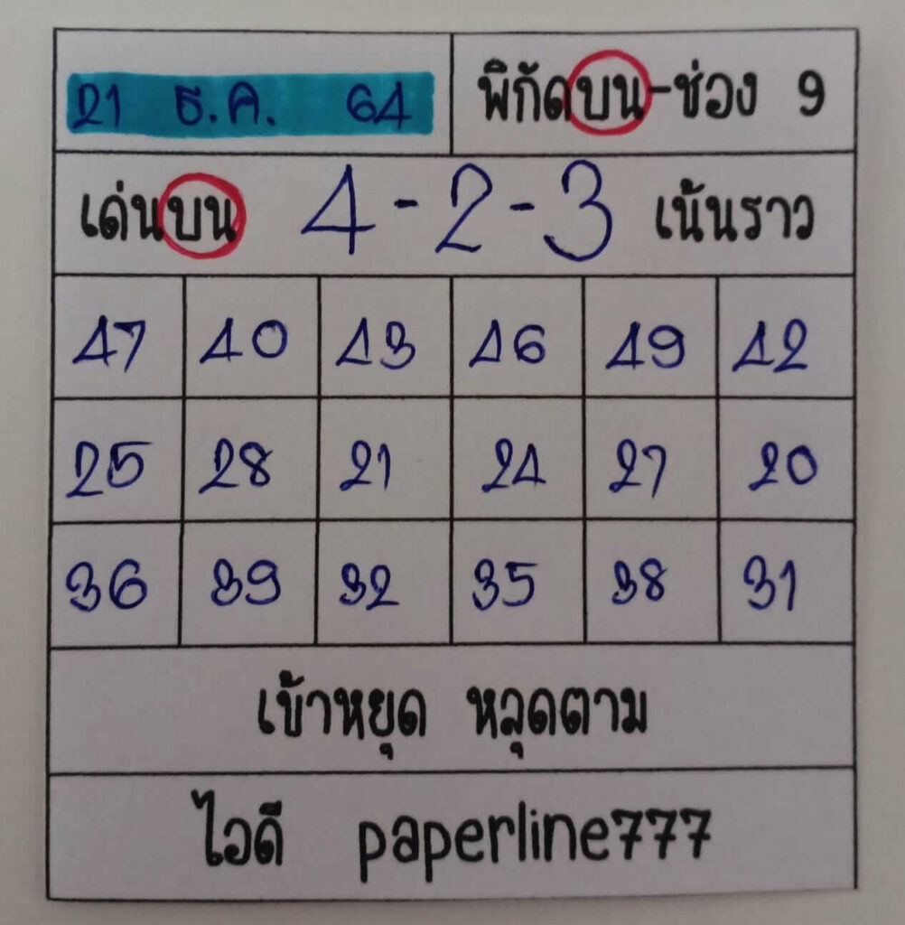 หวยหุ้นวันนี้ 21/12/64 ชุดที่ 10