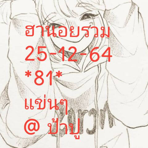 แนวทางหวยฮานอย 25/12/64 ชุดที่ 10