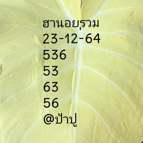 แนวทางหวยฮานอย 23/12/64ชุดที่ 6