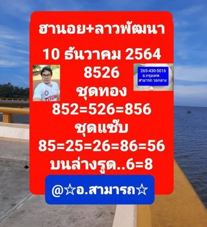 แนวทางหวยฮานอย 10/12/64 ชุดที่ 7