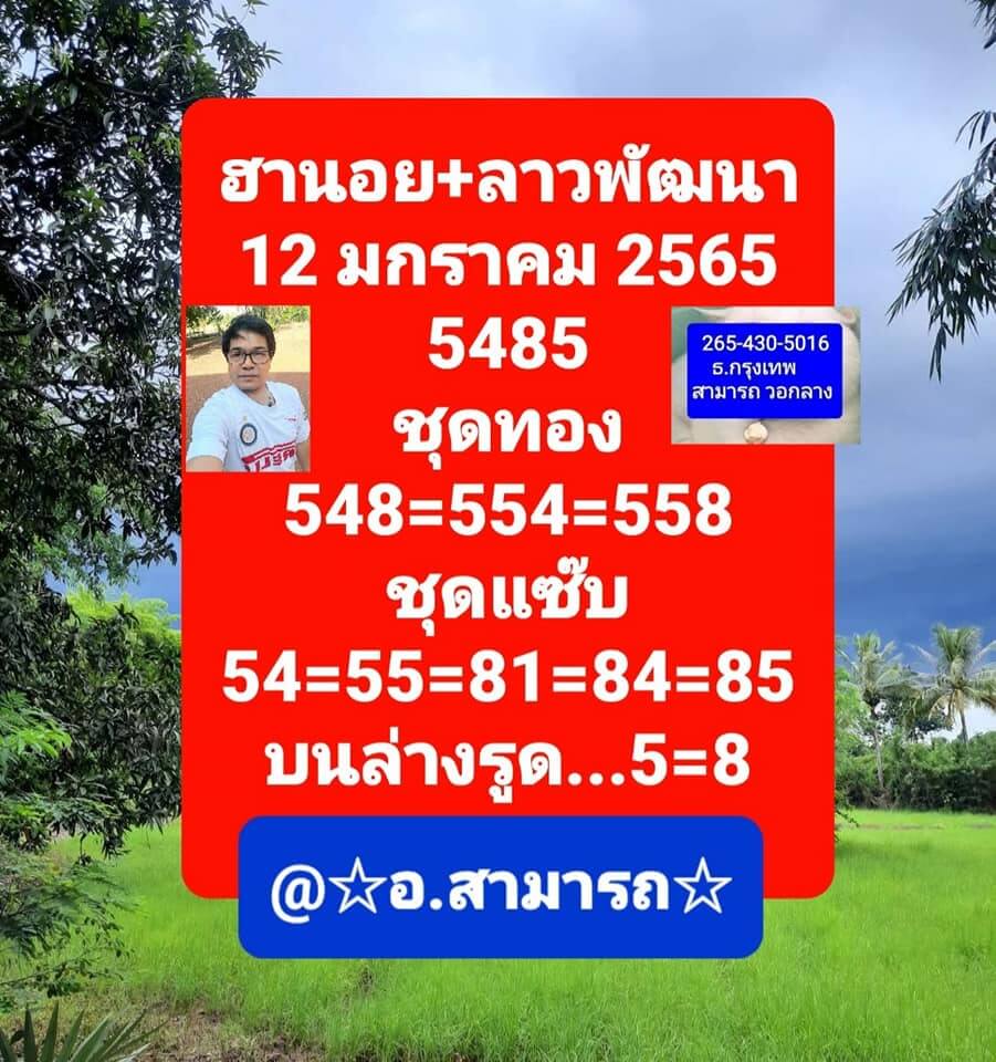 แนวทางหวยลาว 12/1/65 ชุดที่ 10