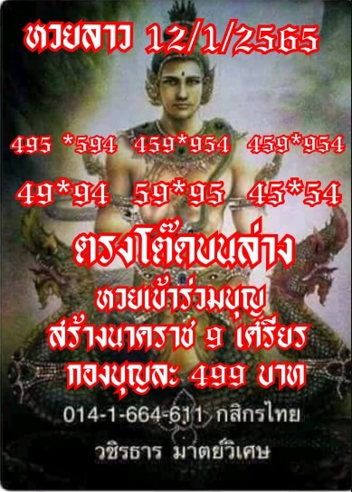 แนวทางหวยลาว 12/1/65 ชุดที่ 2แนวทางหวยลาว 12/1/65 ชุดที่ 2