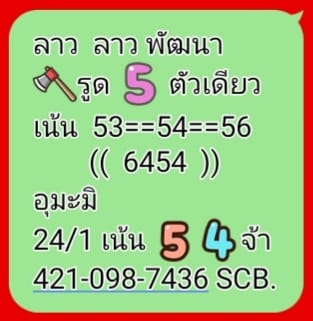 แนวทางหวยลาว 24/1/65 ชุดที่ 8