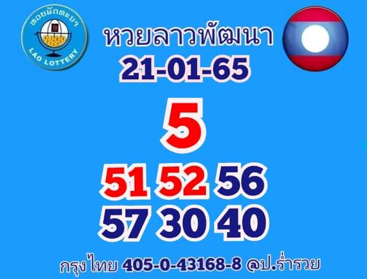 แนวทางหวยลาว 21/1/65 ชุดที่ 2