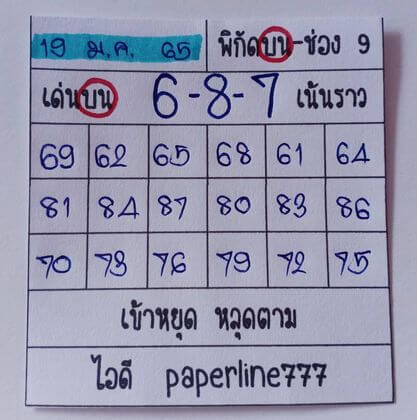 หวยหุ้นวันนี้ 19/1/65 ชุดที่ 8