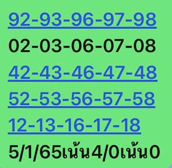 หวยหุ้นวันนี้ 5/1/65 ชุดที่ 1