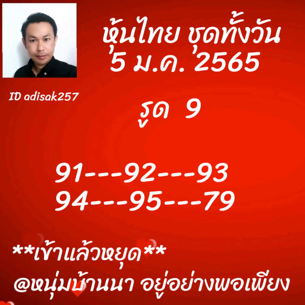 หวยหุ้นวันนี้ 5/1/65 ชุดที่ 8