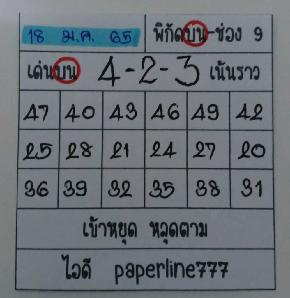 หวยหุ้นวันนี้ 18/1/65 ชุดที่ 8