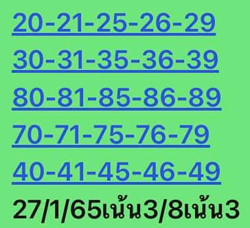 หวยหุ้นวันนี้ 27/1/65 ชุดที่ 2