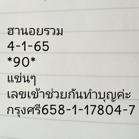 แนวทางหวยฮานอย 4/1/65 ชุดที่ 6