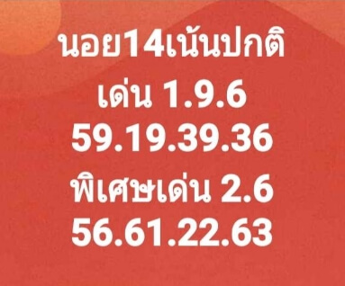 แนวทางหวยฮานอย 14/1/65 ชุดที่ 7