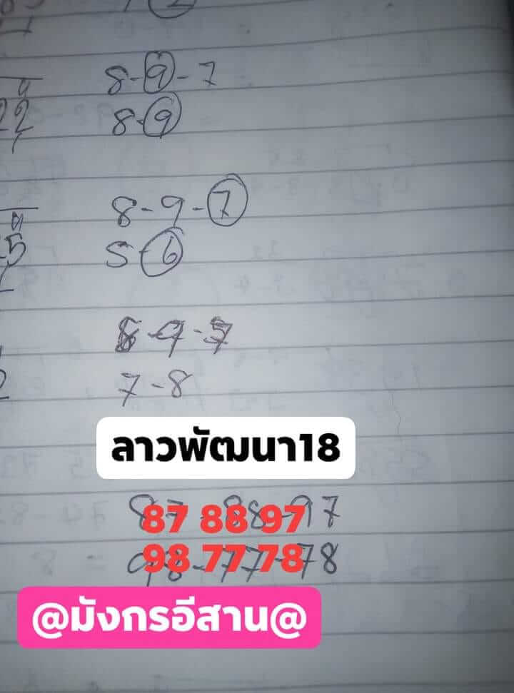 แนวทางหวยลาว 18/2/65 ชุดที่ 5