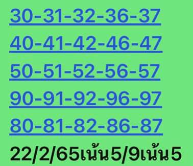 หวยหุ้นวันนี้ 22/2/65 ชุดที่ 8