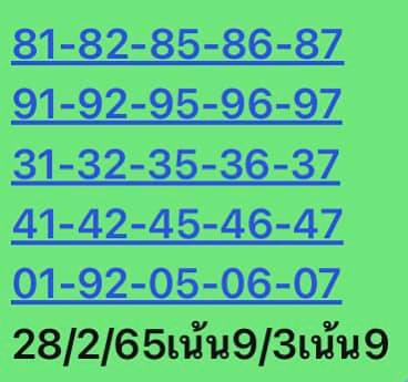 หวยหุ้นวันนี้ 28/2/65 ชุดที่ 6