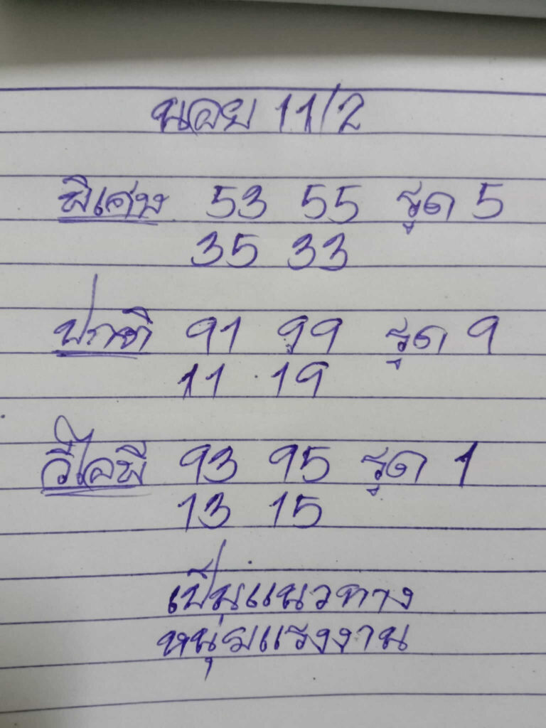 แนวทางหวยฮานอย 11/2/65 ชุดที่ 2