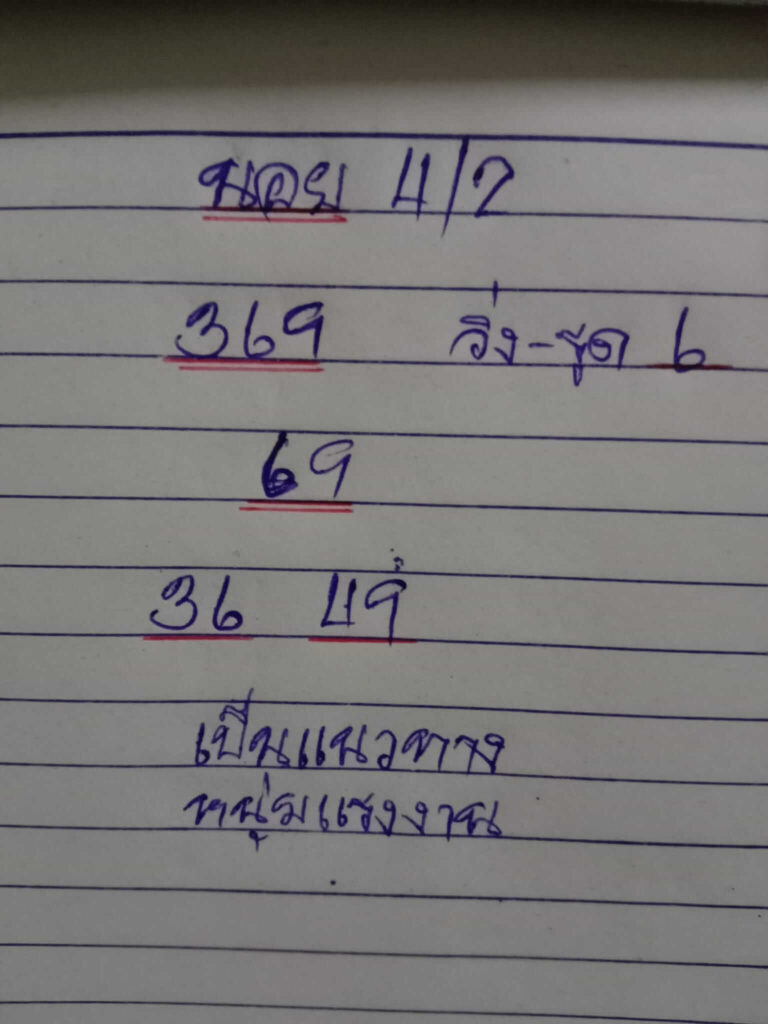 แนวทางหวยฮานอย 4/2/65 ชุดที่ 1