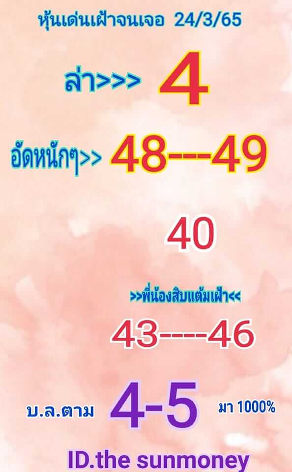 หวยหุ้นวันนี้ 24/3/65 ชุดที่ 10