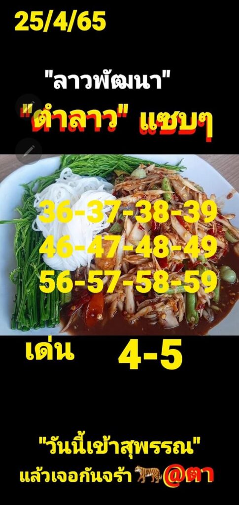 แนวทางหวยลาว 25/4/65 ชุดที่ 3