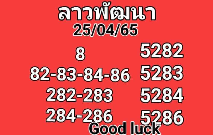 แนวทางหวยลาว 25/4/65 ชุดที่ 7