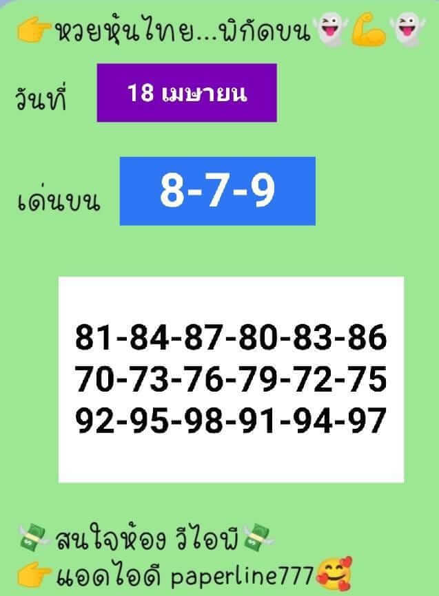 หวยหุ้นวันนี้ 18/4/65 ชุดที่ 3